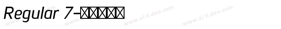 Regular 7字体转换